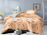 Семейный набор хлопкового постельного белья из Сатина №116AB Черешенка™