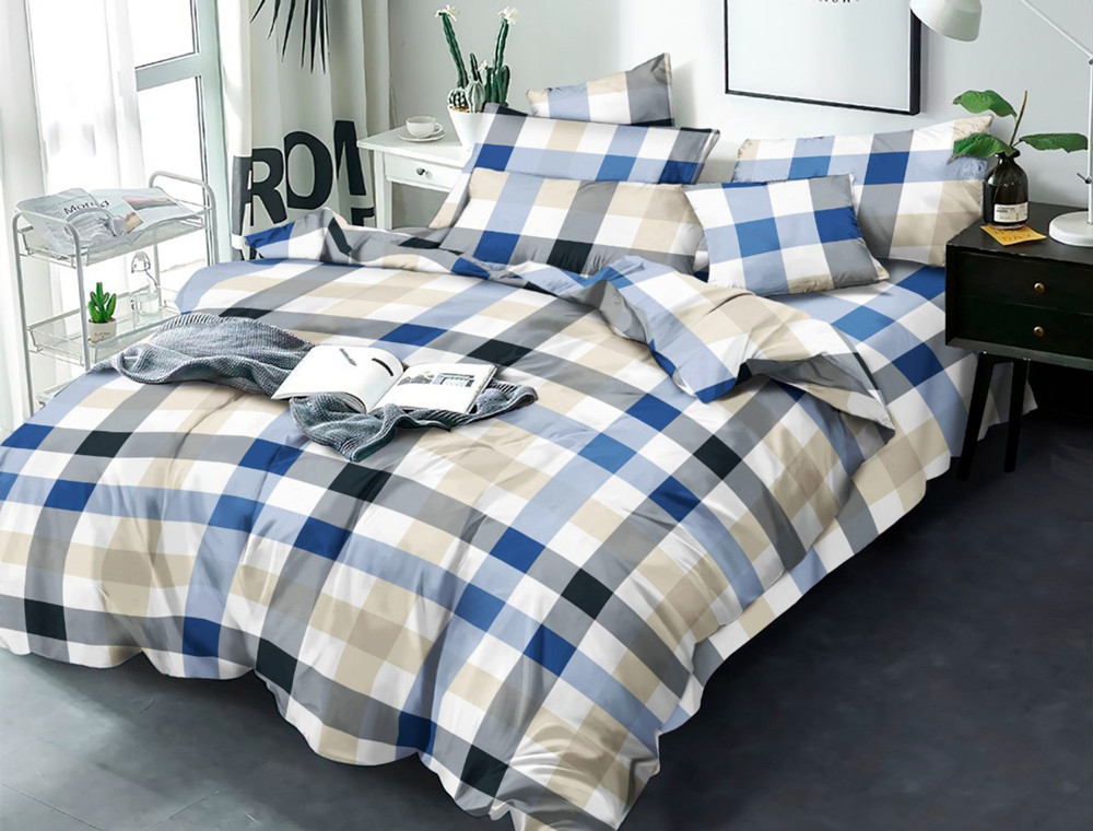 Ткань для постельного белья Бязь "Gold" Lux GL3667blue