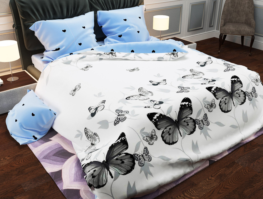 Семейный набор хлопкового постельного белья из Бязи "Gold" №157464AB Черешенка™