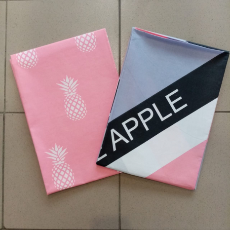 Тканина для постільної білизни Бязь "Gold" Lux "Ананас (рожевий)" GL1562 (A+B) - (50м+50м)