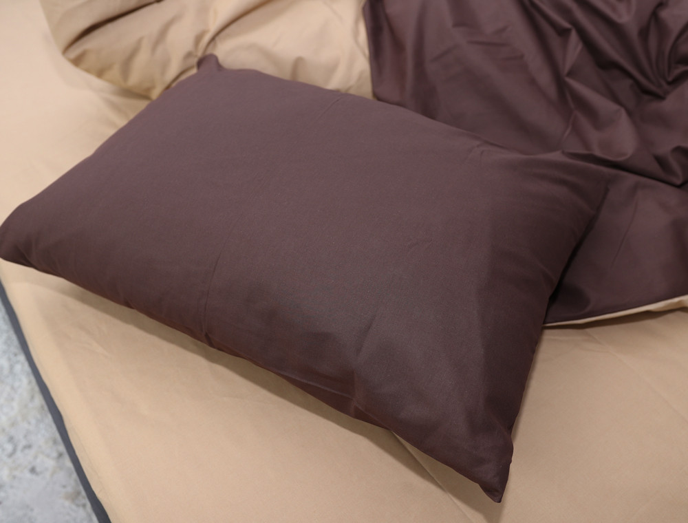 Євро-максі набір однотонної постільної білизни 200*220 із Бязі "Gold" №155513AB Черешенка™