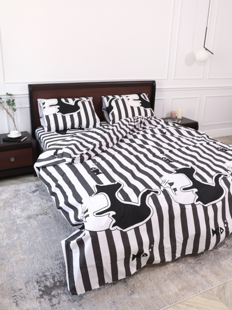 Двоспальний набір постільної білизни 180*220 із Бязі "Gold" №151562 Черешенка™