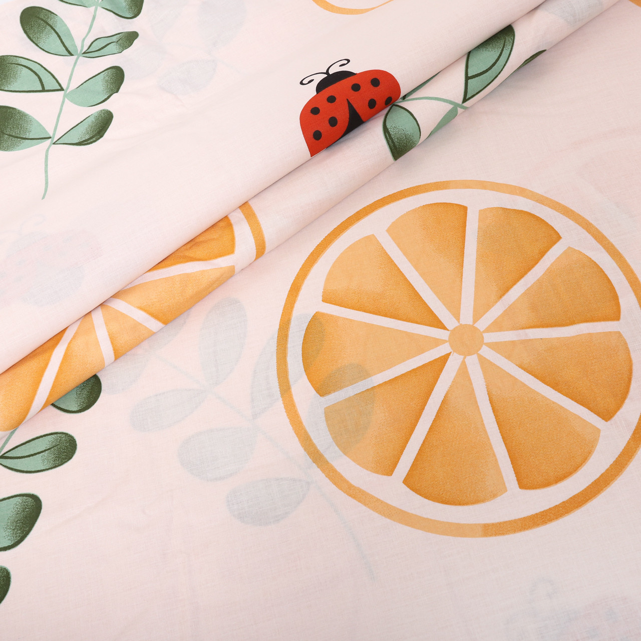 Ткань для постельного белья Бязь "Gold" Lux "Апельсиновый рай" GL1641 (A+B) - (50м+50м)