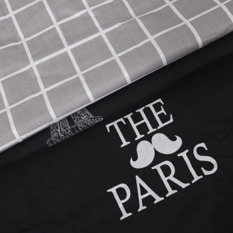 Ткань для постельного белья Бязь "Gold" Lux "Эйфелевое нашествие" GL1644 (A+B) - (50м+50м)