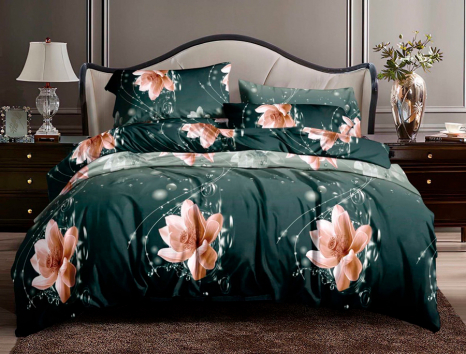 Євро набір постільної білизни 200*220 із полікотону №201069 Черешенька™