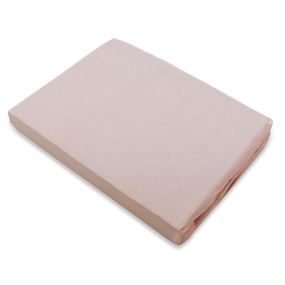 Простынь на резинке (160*200*25) пудра №1024