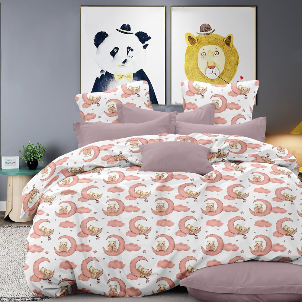 Тканина для постільної білизни Бязь "Gold" Lux дитяча GL16600pink