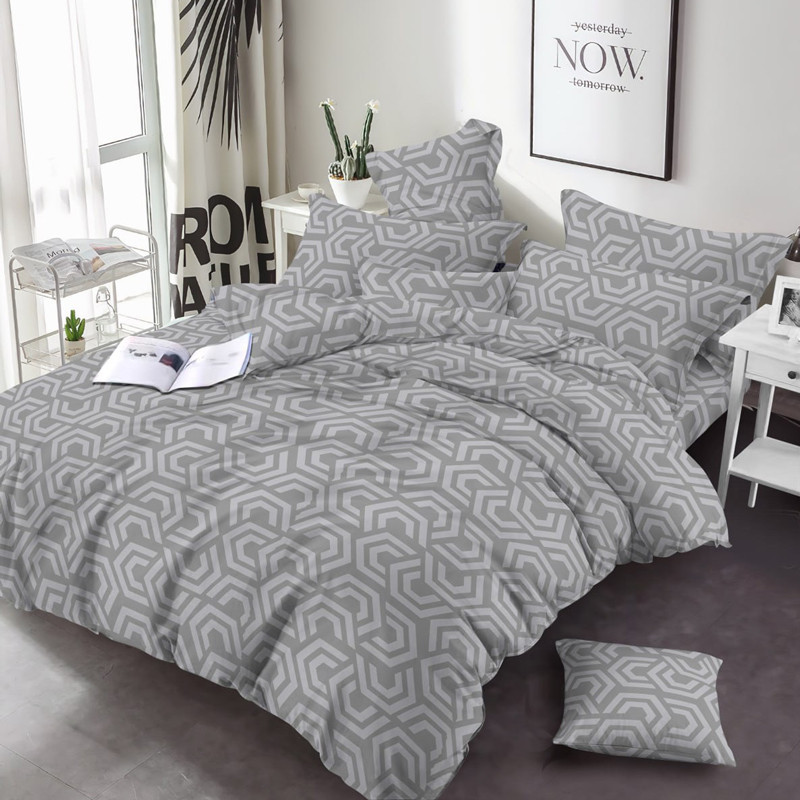 Тканина для постільної білизни Бязь "Gold" Lux GL7865grey