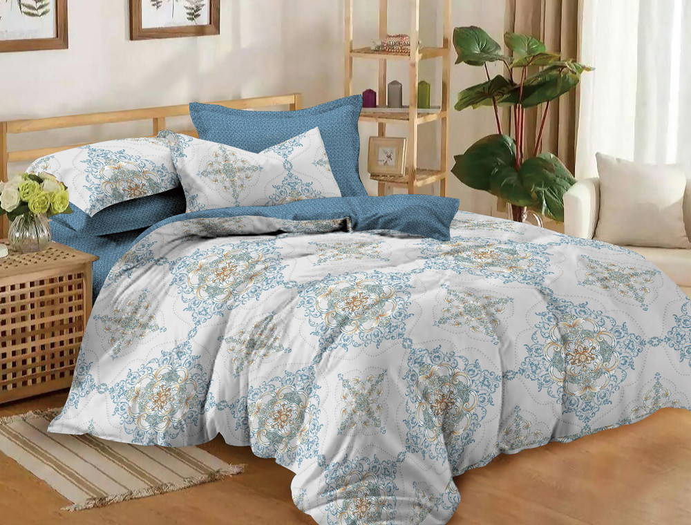 Двоспальний набір постільної білизни 180*220 із Сатину №388AB Черешенка™