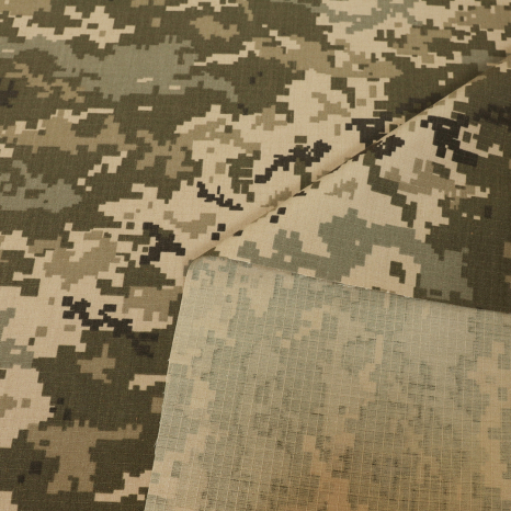 Тканина військова піксель ріп-стоп 215 г/м2 (50м) №5001