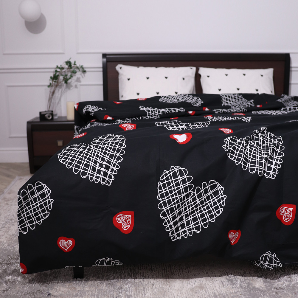 Полуторний набір постільної білизни 150*220 із Бязі "Gold" №157688AB Черешенка™