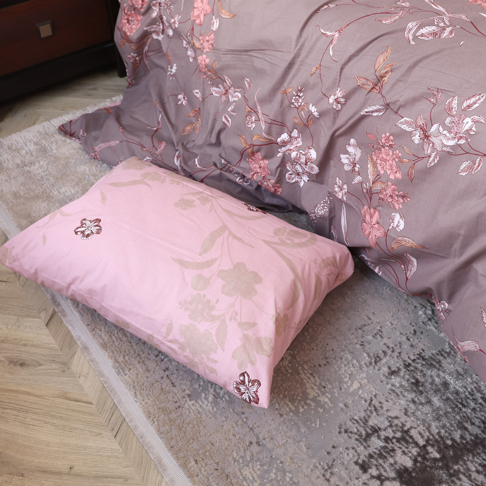 Полуторний набір постільної білизни 150*220 із Бязі "Gold" №15135AB Черешенка™