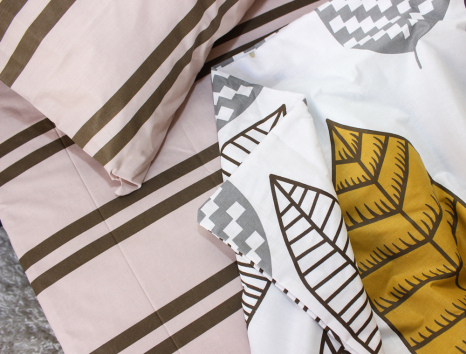 Полуторний набір постільної білизни 150*220 із Бязі "Gold" №156387AB Черешенка™