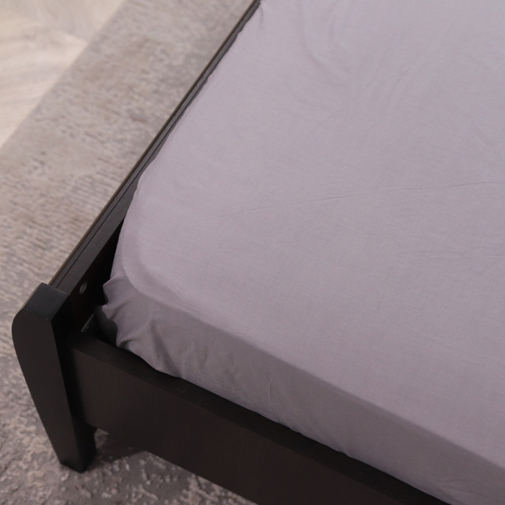 Простынь на резинке (160*200*25) серая №665545