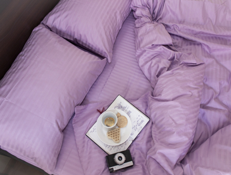 Сімейний набір постільної білизни зі Страйп Сатину №50333 Черешенка™