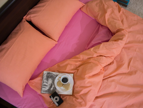 Сімейний набір однотонної постільної білизни із Бязі "Gold" №15760AB Черешенька™