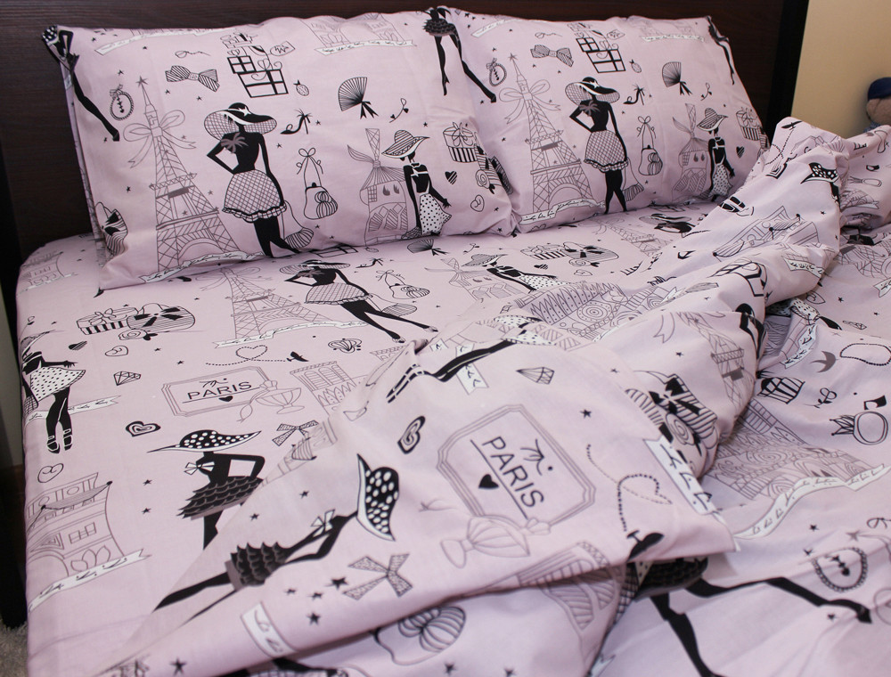 Двоспальний набір постільної білизни 180*220 із Ранфорсу №183170 Черешенка™