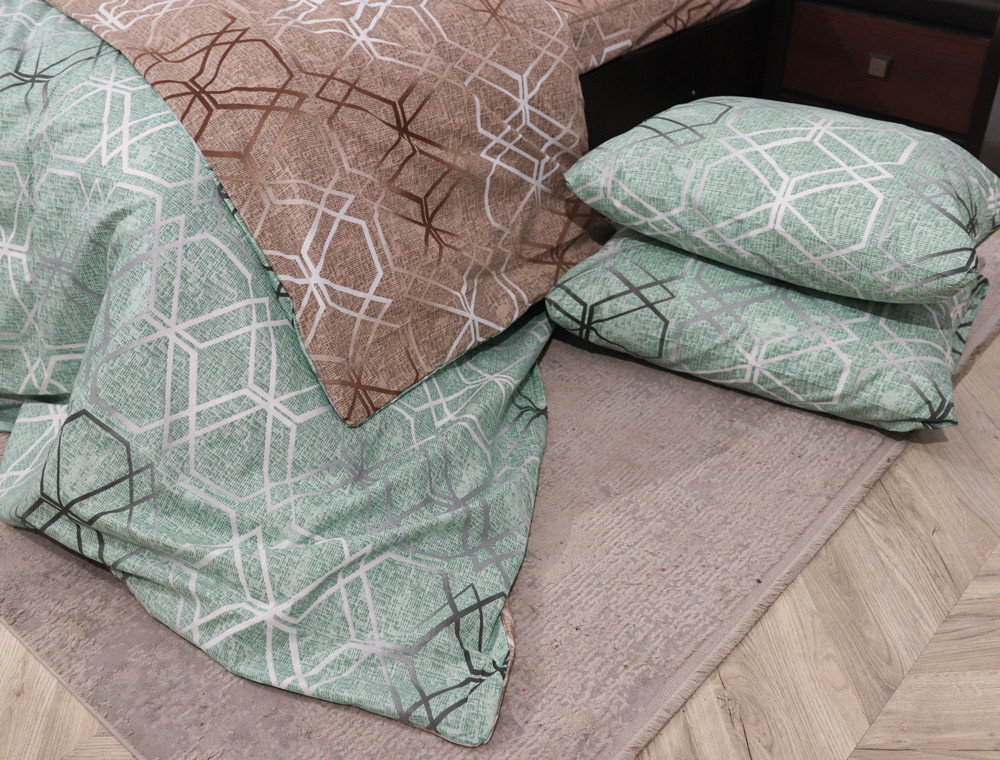 Полуторний набір постільної білизни 150*220 із Бязі "Gold" №151236AB Черешенька™