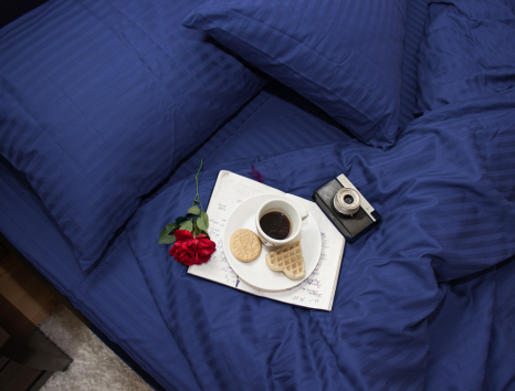 Євро-максі набір постільної білизни 200*220 зі Страйп Сатину №543920 KRISPOL™