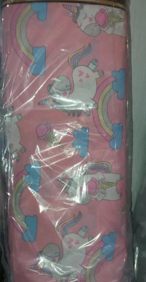 Ткань для постельного белья Бязь "Gold" Lux "Единорожки" детская GLB155