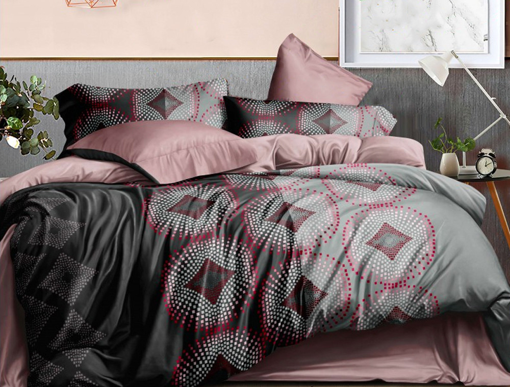 Полуторний набір постільної білизни 150*220 із Ранфорсу №183232 Черешенка™