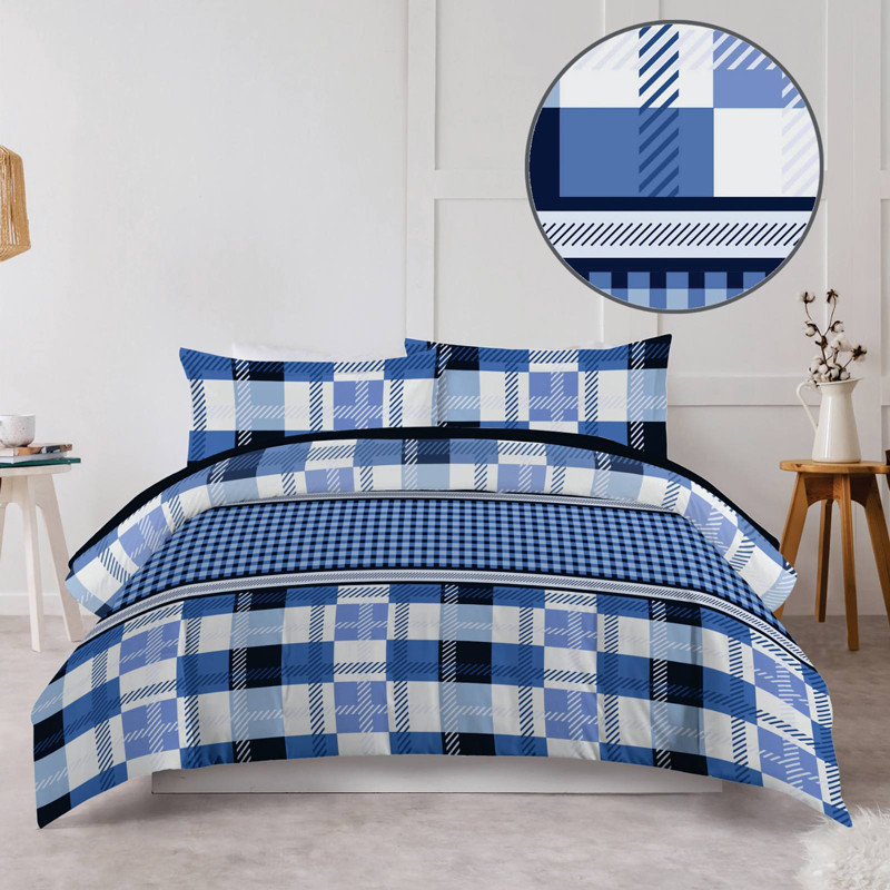 Ткань для постельного белья Бязь "Gold" Lux GL3605-blue