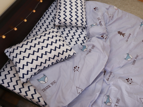 Полуторний набір постільної білизни 150*220 із Бязі "Gold" №154269AB Черешенка™