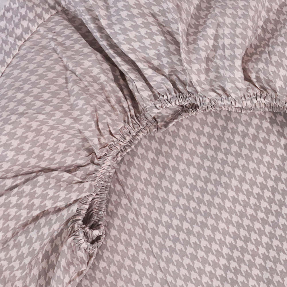 Простирадло на резинці (90*200*25) бежева абстракція №6602501