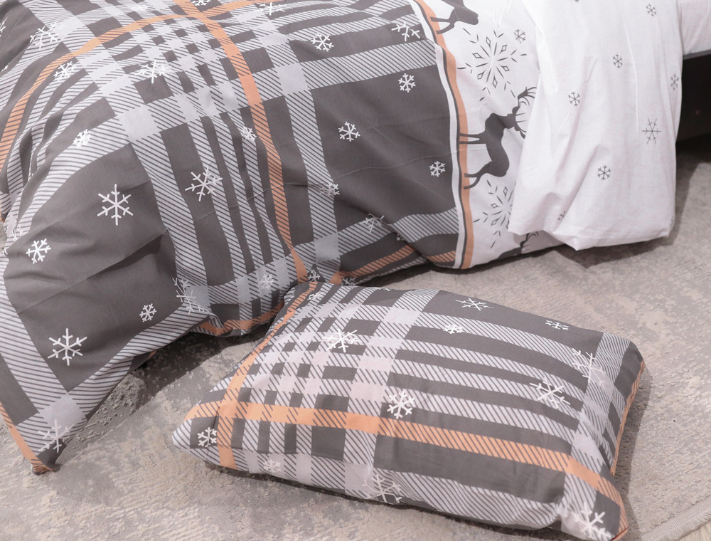 Семейный набор хлопкового постельного белья из Бязи "Gold" №157967grey Черешенка™