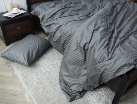 Євро-максі набір постільної білизни 200*220 з Страйп Сатину №545203