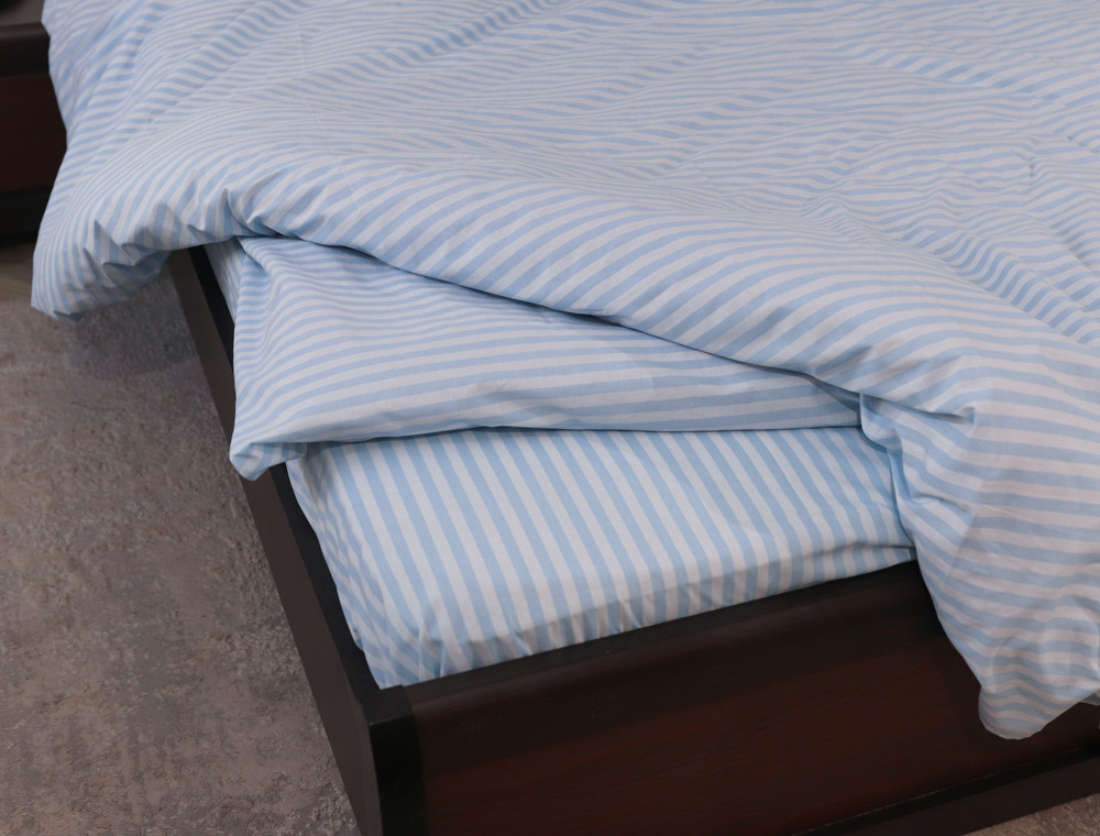 Євро-максі набір смугастої постільної білизни 200*220 із Бязі "Gold" №156613 Черешенка™