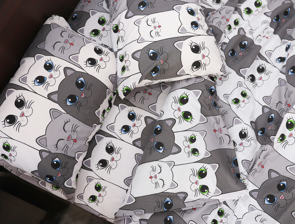 Полуторний набір постільної білизни 150*220 із Бязі "Gold" №165602 Черешенка™