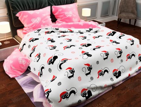 Євро-максі набір постільної білизни 200*220 із Бязі "Gold" №151657AB Черешенка™