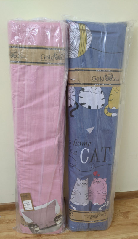 Тканина для постільної білизни Бязь "Gold" Lux дитяча "Коли-небудь вдома він кіт" GLB225 (A+B) - (50м+50м)