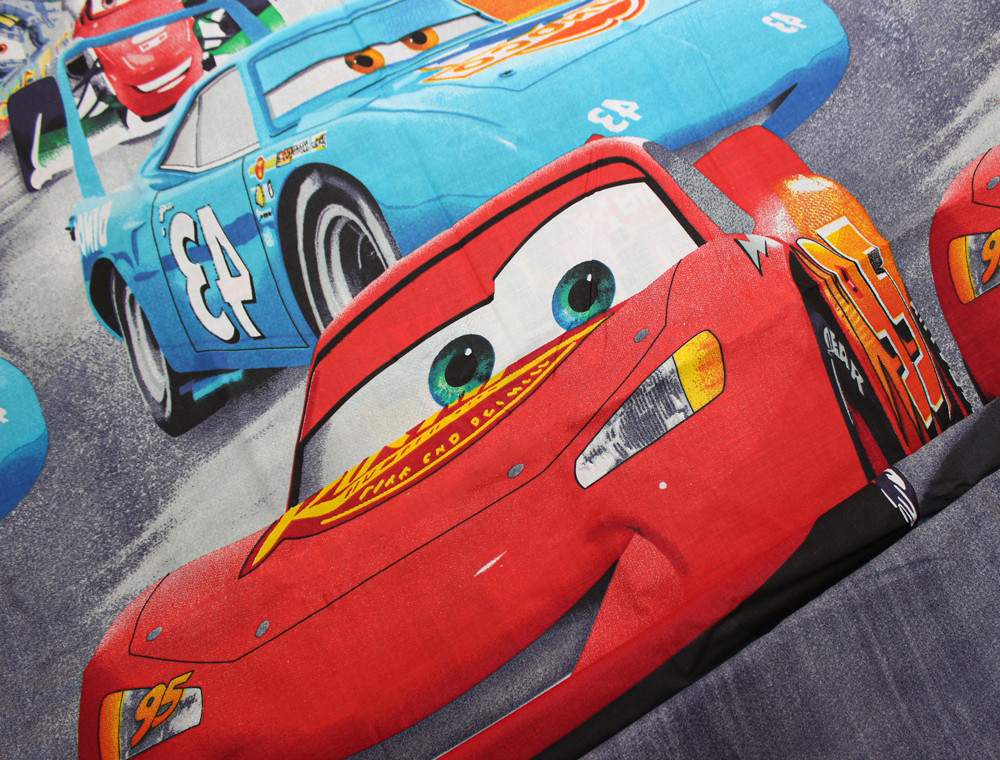 Ткань для постельного белья Бязь "Gold" Lux детская "Молния Макквин" GLB077