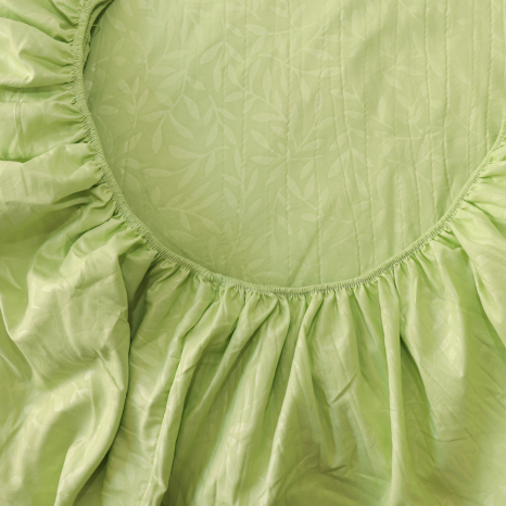 Простирадло на резинці (160*200*25) з гілочками на зеленому №8844