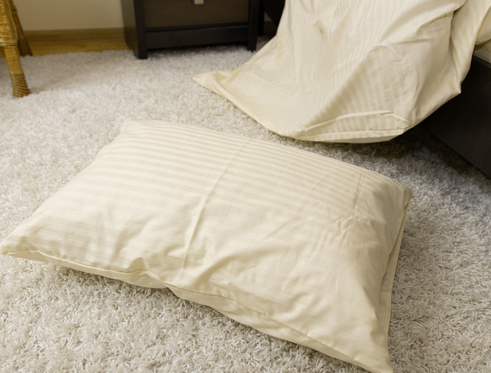 Євро-максі набір постільної білизни 200*220 зі Страйп Сатину №504442 Черешенка™