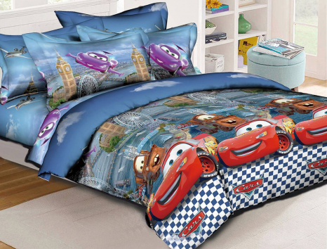 Полуторний набір постільної білизни 150*220 із Ранфорсу №1712389 Черешенка™