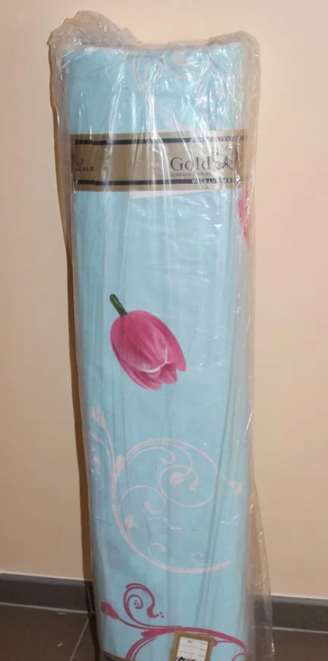 Тканина для постільної білизни Бязь "Gold" Lux "Рожеві тюльпани" GL851