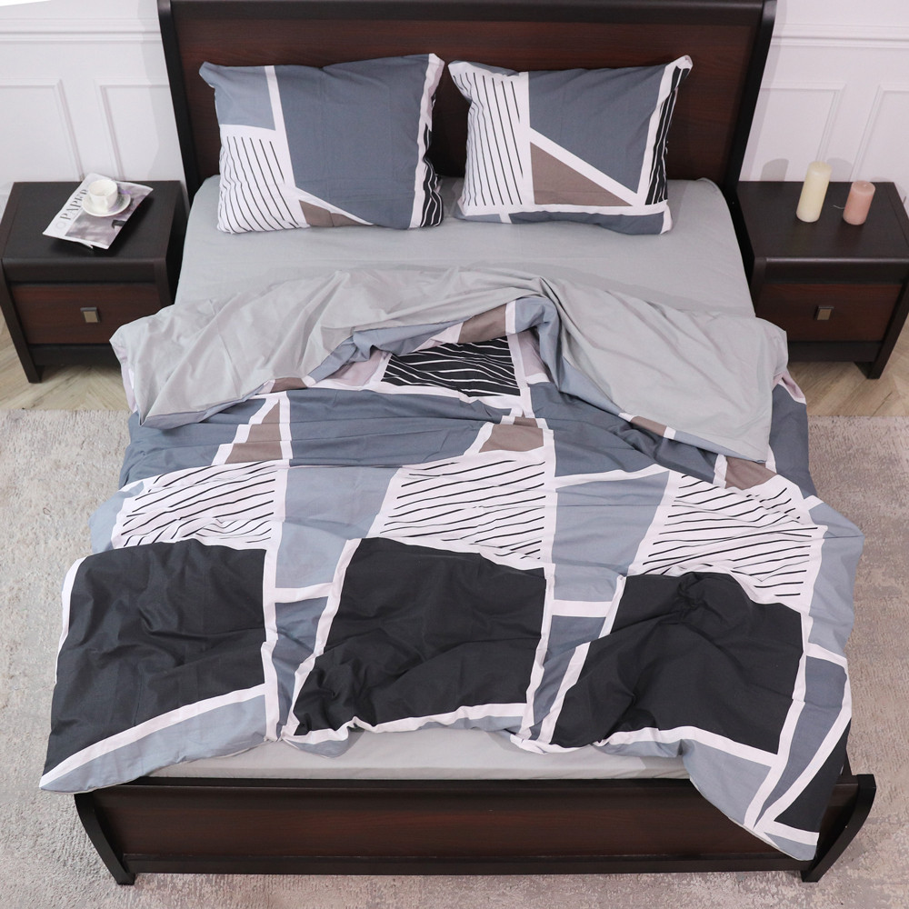 Двоспальний набір постільної білизни 180*220 із Бязі "Gold" №151428AB  Черешенка™