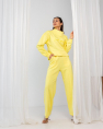 Женский костюм с брюками палаццо (Размер S) жёлтый №222_0020