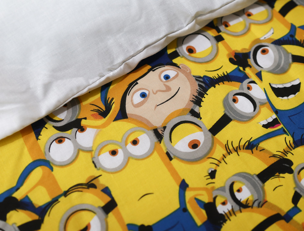 Полуторний набір постільної білизни 150*220 із Бязі "Gold" №16932AB Черешенка™