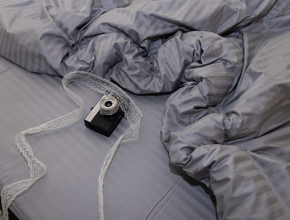 Полуторний набір постільної білизни 150*220 зі Страйп Сатину №50122 Черешенка™