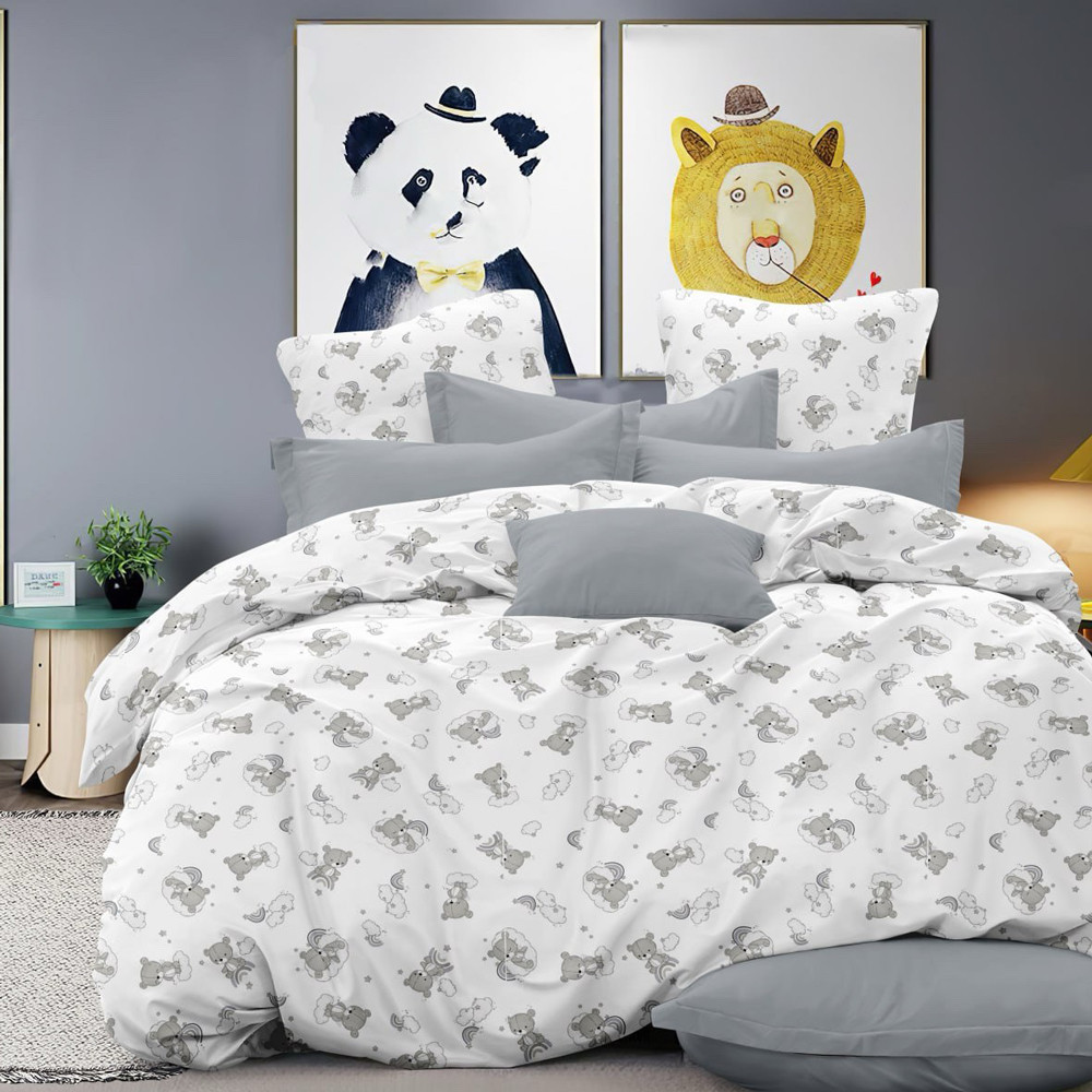 Ткань для постельного белья Бязь "Gold" Lux детская GL16650grey