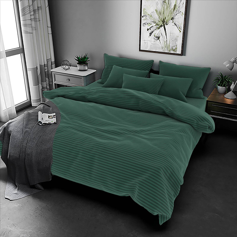 Тканина для постільної білизни Бязь "Gold" Lux однотонна GLS0905-green (50м)