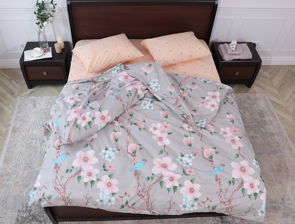 Сімейний набір постільної білизни із Бязі "Gold" №151901AB Черешенка™