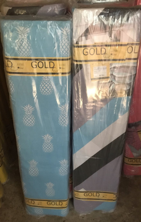 Тканина для постільної білизни Бязь "Gold" Lux "Ананас" GL1563 (A+B) - (50м+50м)