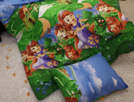 Полуторный набор постельного белья 150*220 из Ранфорса №17713 Черешенка™