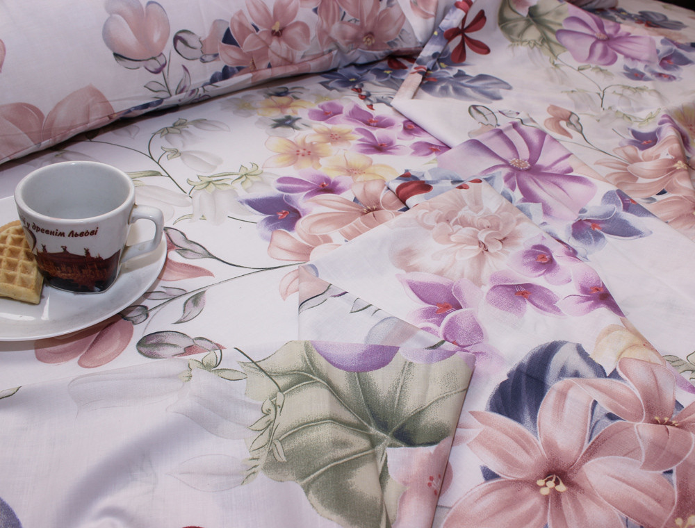 Євро-максі набір постільної білизни 200*220 із Ранфорсу №1823704 Черешенка™