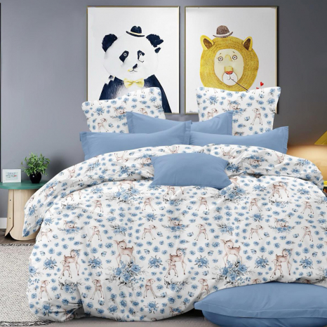 Тканина для постільної білизни Бязь "Gold" Lux дитяча GL16701blue